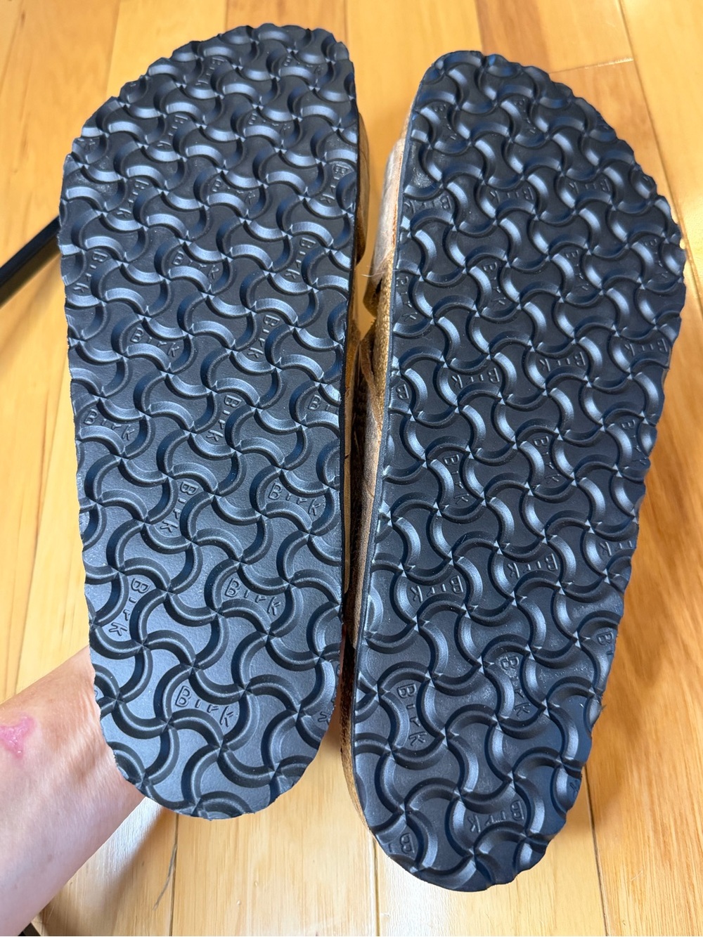 NWOT Birkenstock Lugano Oiled Leather Criss Cross Strap Slide Coastal Grandad 12 - Picture 8 of 11